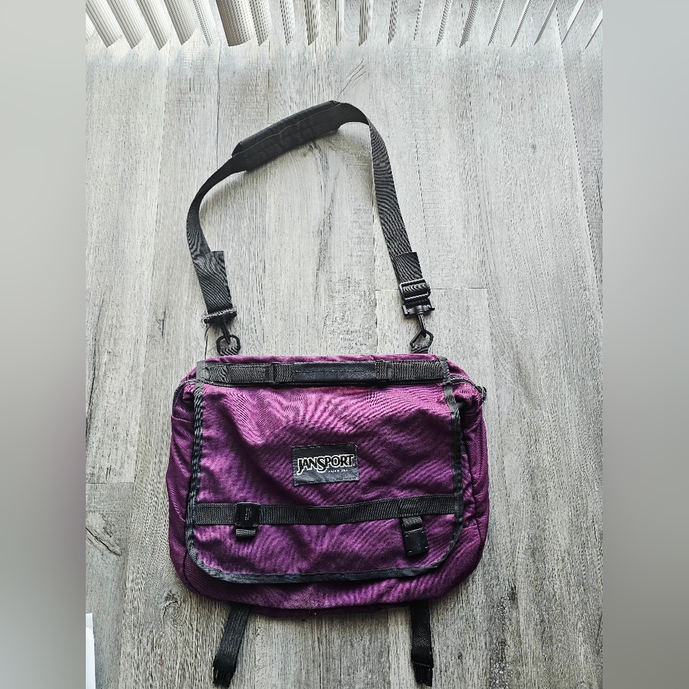 JanSport Purple and Black Messenger Bag